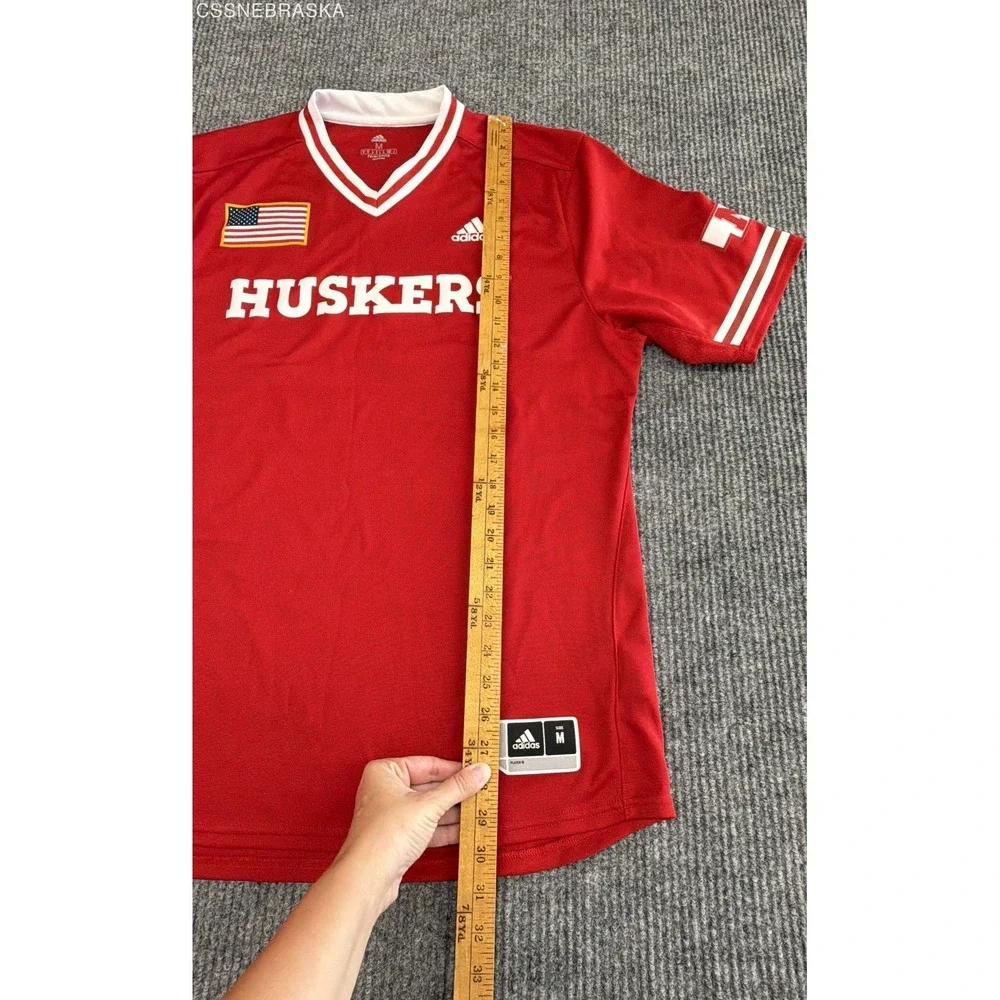 adidas Men's Nebraska Huskers Jersey Red NCAA Football Big 10 Primegreen Sz M
